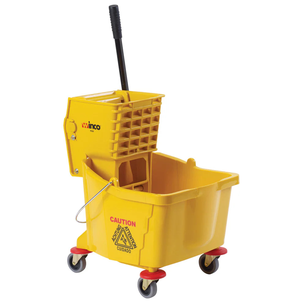 Winco MPB-26-36R, 26qt, Yellow, 36qt Red/Yellow  Mop Bucket w/Wringer