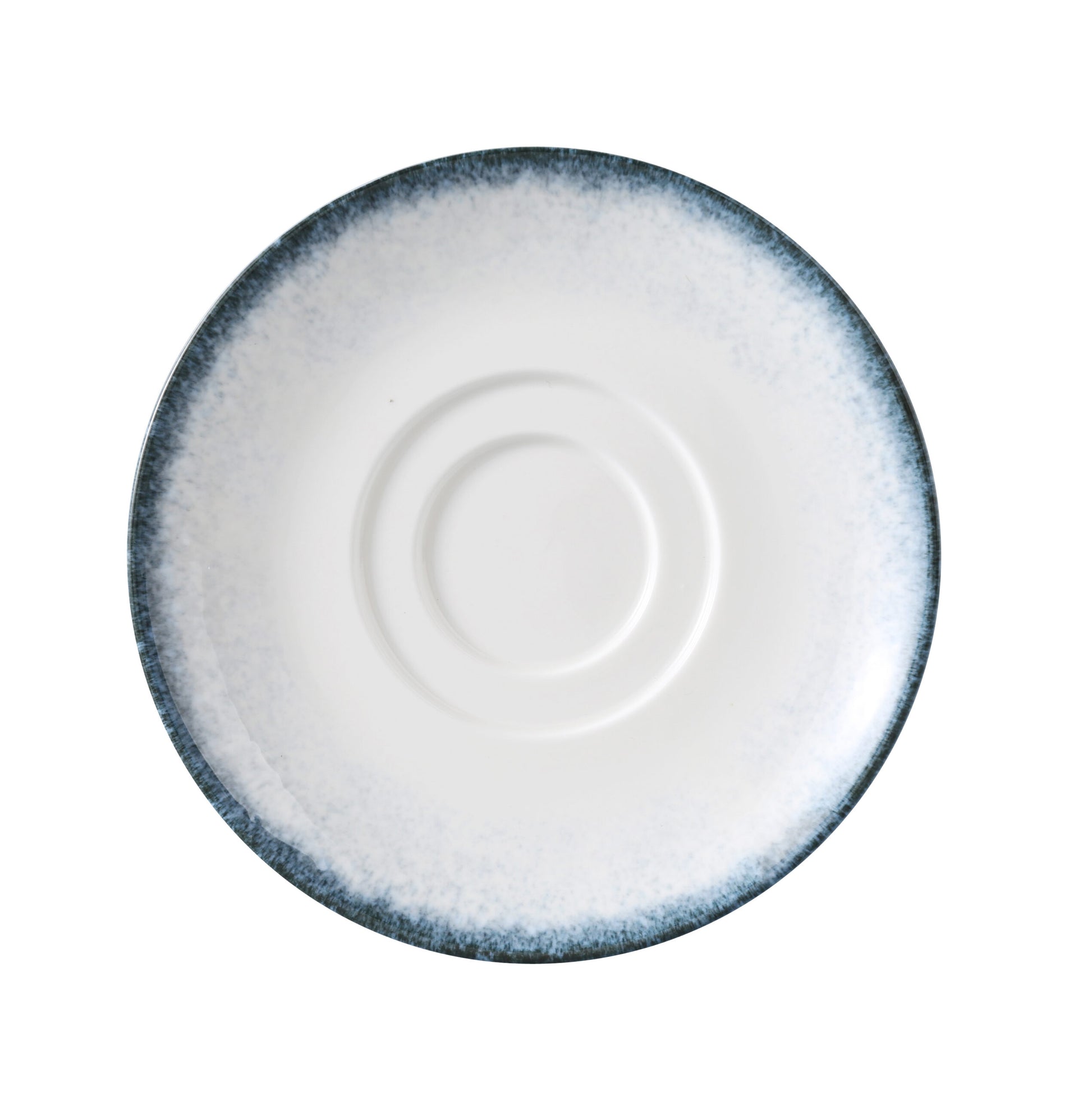 Yanco Saucer MR-002 pairs perfectly with the Mars Coffee Cup, completing a modern and elegant beverage presentation. Featuring the collection’s signature midnight blue rim and a crisp white porcelain surface, this 6" saucer is designed to support a variety of hot drink cups. Its shallow well and raised edge offer both functionality and visual appeal, making it ideal for coffee service in restaurants, cafés, and hotels. 