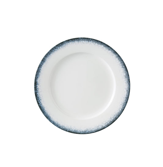 Yanco Bread Plate MR-107 brings a refined touch to table service with its compact design and bold midnight blue rim. Ideal for serving bread, butter, or small bites, this 7 1/4" plate is crafted from durable porcelain with a smooth glaze finish. Its clean white center enhances food presentation while complementing both casual and upscale dining settings.