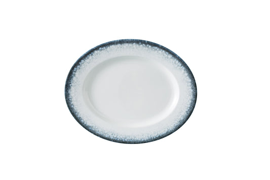 Yanco Oval Plate MR-210 offers a sleek, modern silhouette enhanced by a refined midnight blue rim. Its gently curved oval shape provides a sophisticated platform for serving appetizers, small entrees, or desserts. Crafted from durable porcelain, this plate is both stylish and versatile—ideal for contemporary dining environments that value both form and function.