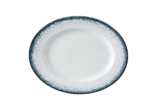 Yanco Oval Plate MR-213 offers a sleek, modern silhouette enhanced by a refined midnight blue rim. Its gently curved oval shape provides a sophisticated platform for serving appetizers, small entrees, or desserts. Crafted from durable porcelain, this plate is both stylish and versatile—ideal for contemporary dining environments that value both form and function.