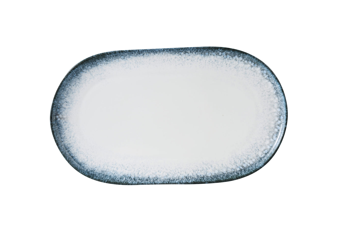 Yanco Coupe Oval Plate MR-214 is a bold and elegant serving piece designed for main courses and shared platters. Featuring a wide surface and clean coupe edge, this 13 5/8" oval plate is finished with a stylish midnight blue rim that adds depth and sophistication to your presentation. Its durable porcelain construction makes it suitable for busy dining environments while maintaining a refined look.