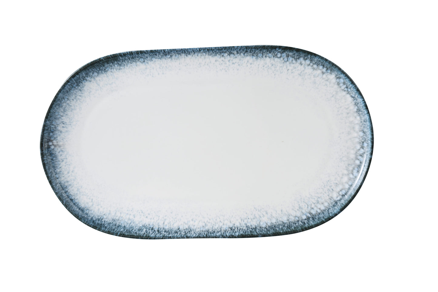 Yanco Coupe Oval Plate MR-215 is a bold and elegant serving piece designed for main courses and shared platters. Featuring a wide surface and clean coupe edge, this 13 5/8" oval plate is finished with a stylish midnight blue rim that adds depth and sophistication to your presentation. Its durable porcelain construction makes it suitable for busy dining environments while maintaining a refined look.