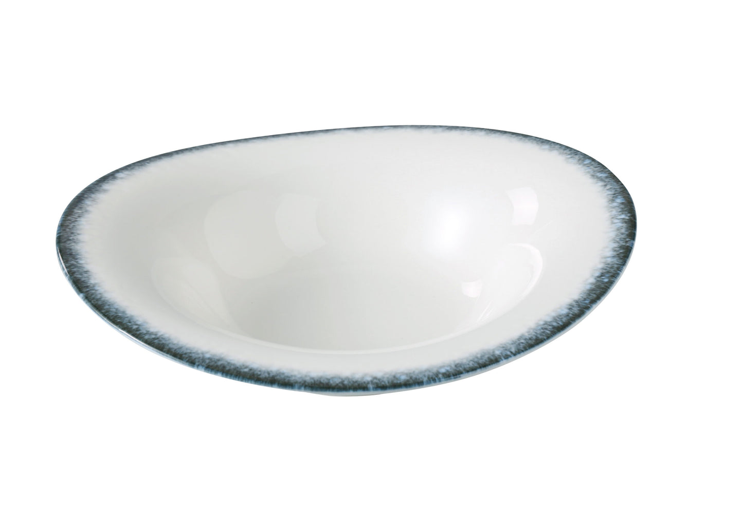 Yanco Soup Plate MR-408 is designed to elevate your presentation of soups, stews, and brothy dishes. Featuring a graceful 2 3/8" depth and a striking midnight blue rim, this porcelain plate blends functionality with modern elegance. Its wide surface and curved interior offer generous room for garnishes and ladled portions, making it ideal for contemporary restaurants, bistros, and upscale dining venues.