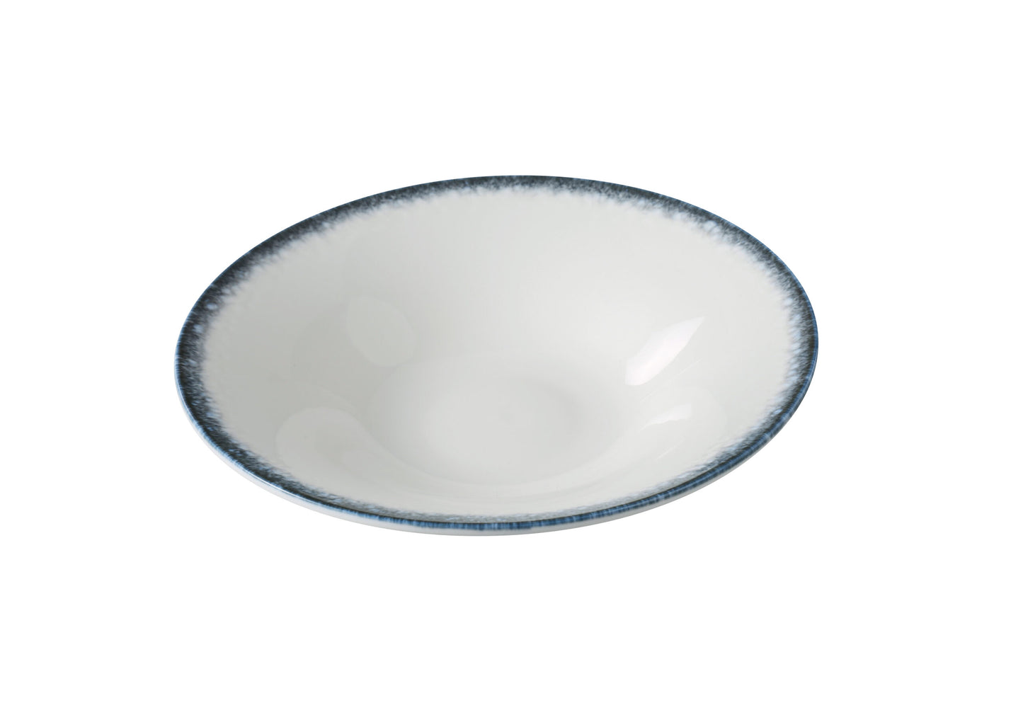 Yanco Soup Plate MR-409 is designed to elevate your presentation of soups, stews, and brothy dishes. Featuring a graceful 1 5/8" depth and a striking midnight blue rim, this porcelain plate blends functionality with modern elegance. Its wide surface and curved interior offer generous room for garnishes and ladled portions, making it ideal for contemporary restaurants, bistros, and upscale dining venues.