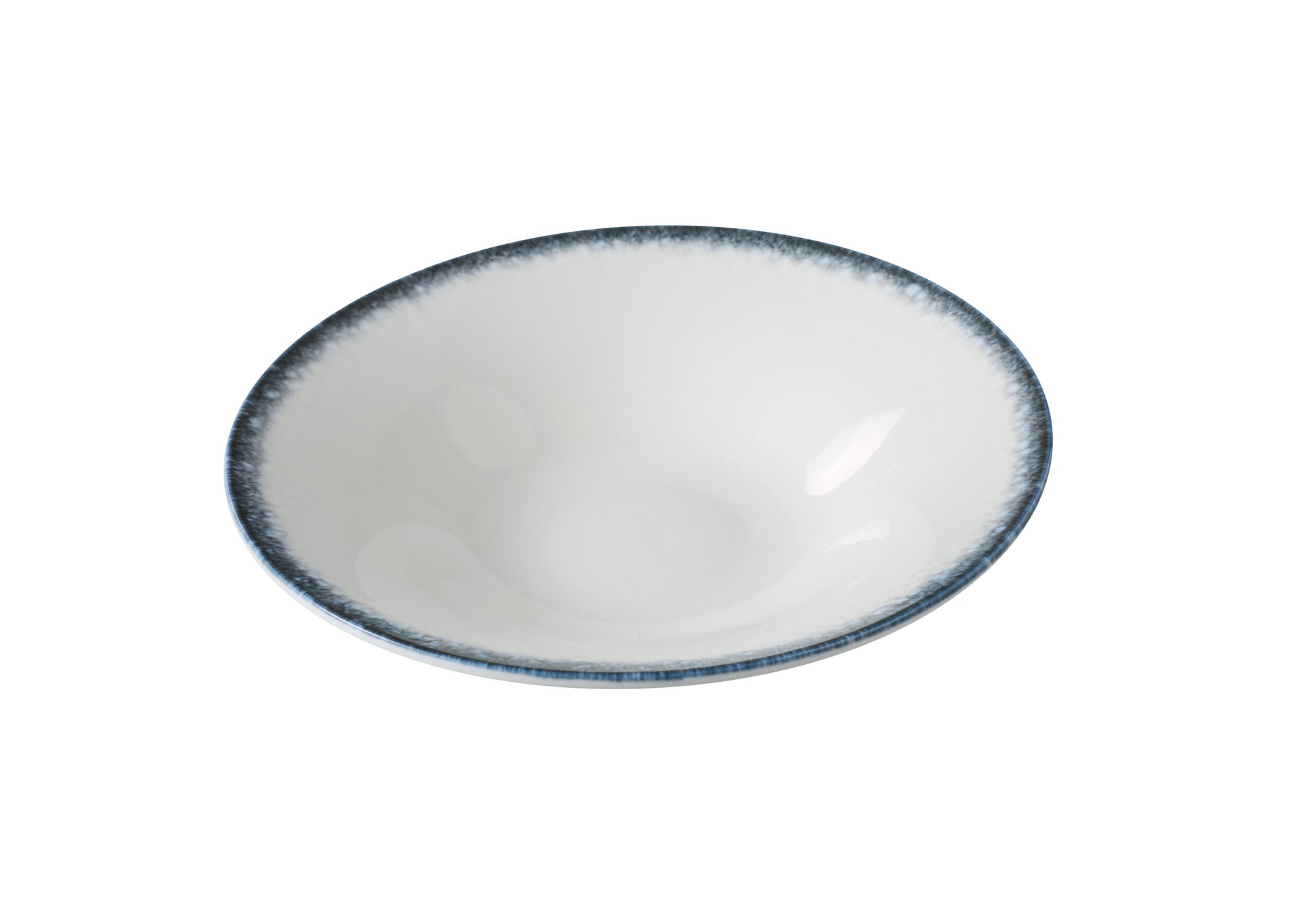 Yanco Soup Plate MR-409 is designed to elevate your presentation of soups, stews, and brothy dishes. Featuring a graceful 1 5/8" depth and a striking midnight blue rim, this porcelain plate blends functionality with modern elegance. Its wide surface and curved interior offer generous room for garnishes and ladled portions, making it ideal for contemporary restaurants, bistros, and upscale dining venues.