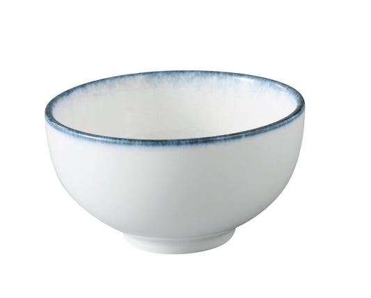 EcoQuality Bowl MR-504 blends classic utility with a touch of modern flair, featuring the Mars collection’s signature midnight blue rim. Its balanced size and depth make it ideal for individual portions of rice, noodles, or sides, while its durable porcelain construction ensures it stands up to the demands of both restaurant and home use.
