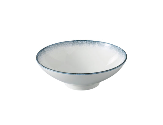EcoQuality Bowl MR-507 blends generous capacity with contemporary style, ideal for serving ramen, noodles, or large entrée salads. Its midnight blue rim contrasts beautifully against the white porcelain, enhancing the visual appeal of your dishes while offering durability fit for everyday use in restaurants, cafés, and modern dining spaces.