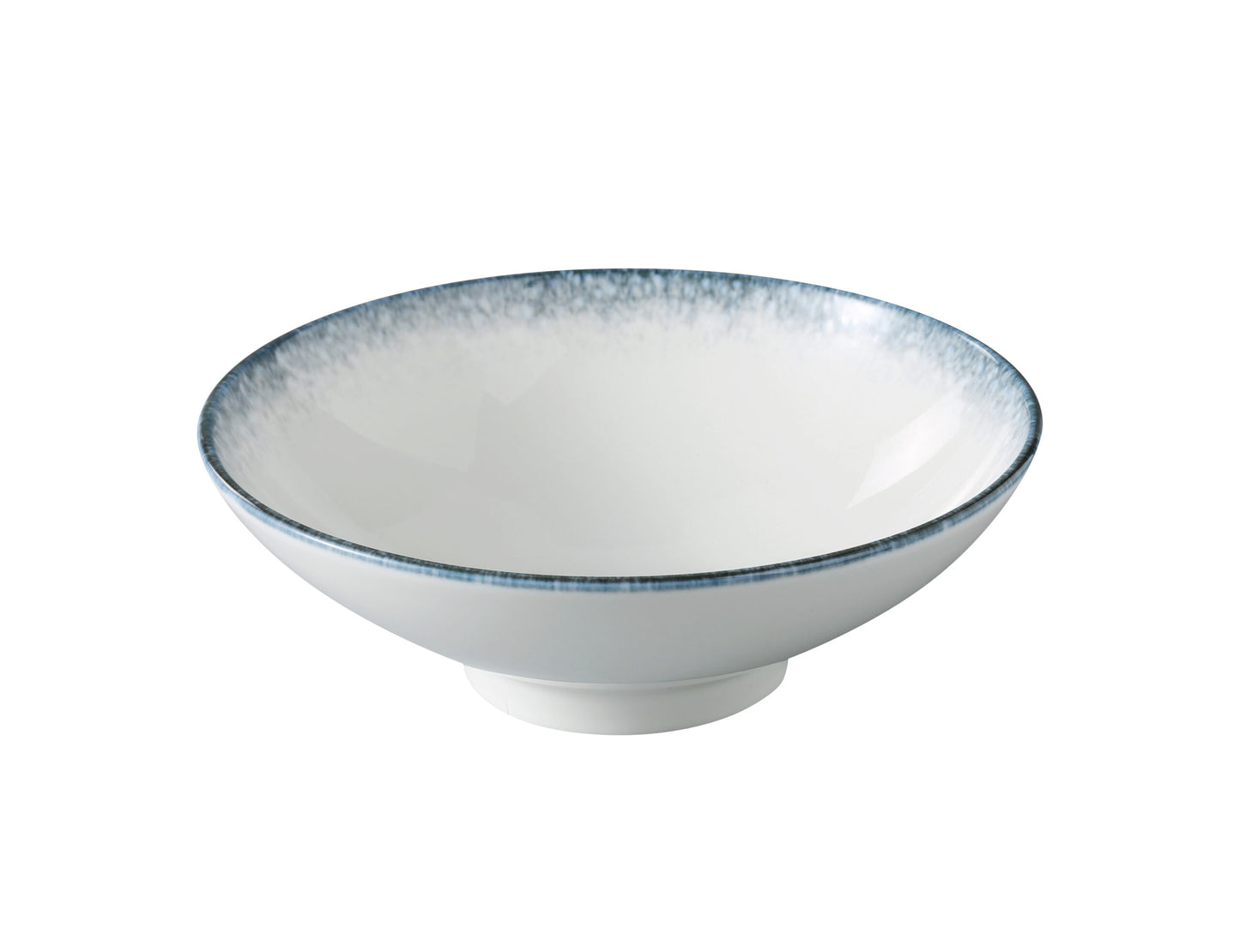 Yanco Bowl MR-508 blends generous capacity with contemporary style, ideal for serving ramen, noodles, or large entrée salads. Its midnight blue rim contrasts beautifully against the white porcelain, enhancing the visual appeal of your dishes while offering durability fit for everyday use in restaurants, cafés, and modern dining spaces.
