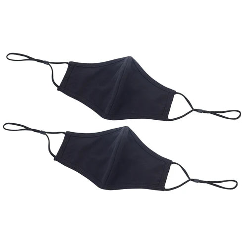 Winco MSK-2KLXL/2WML, 2pcs/pk Cotton Adj. Clip L/XL&M/L, B&W Face Mask