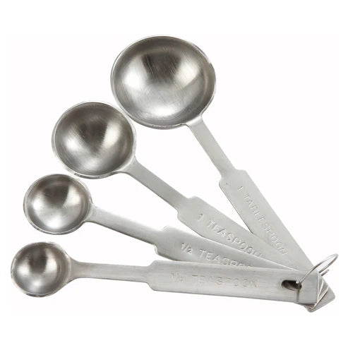 Winco MSPD-4X, 4-piece, S/S Deluxe Measuring Spoon Set