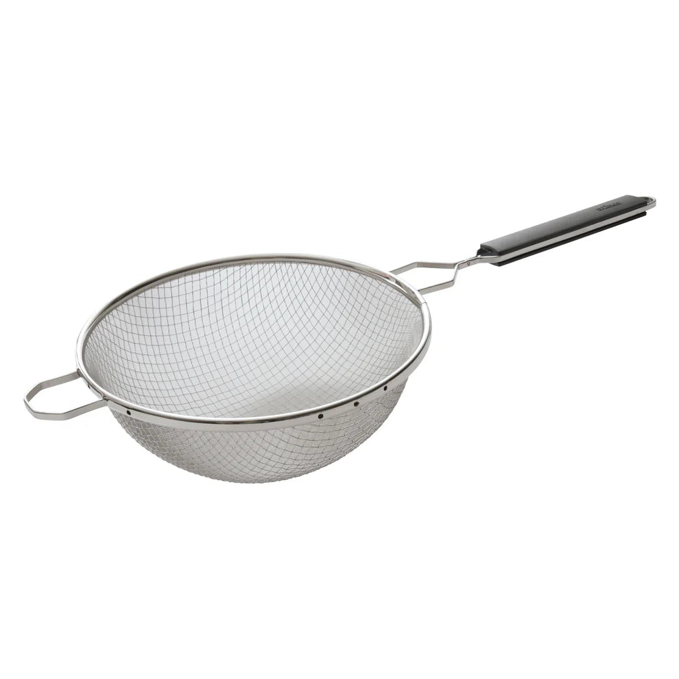 Winco MSTP-10DF to MSTP-8DF, SS Mesh Strainer, Fine, Plastic Handle