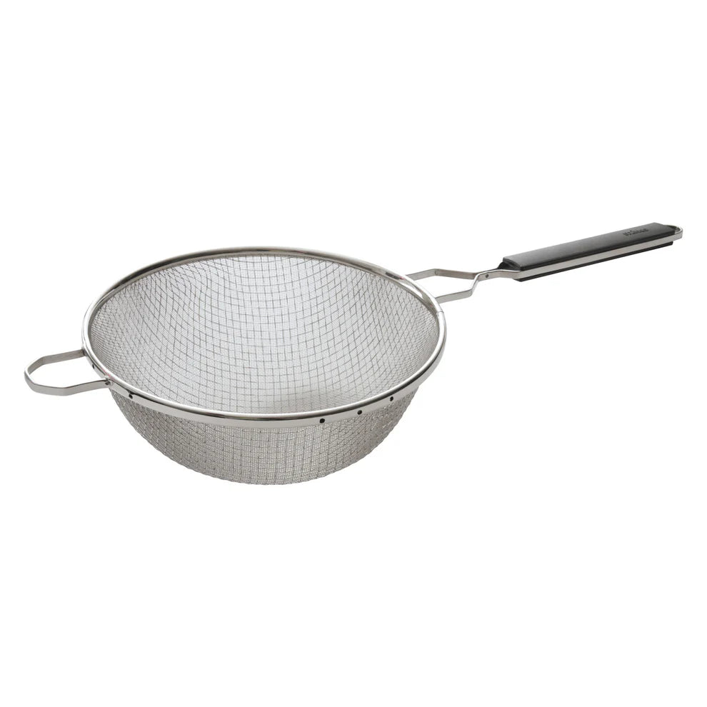 Winco MSTP-8DM to 10DM, SS Mesh Strainer, Med, Plastic Handle