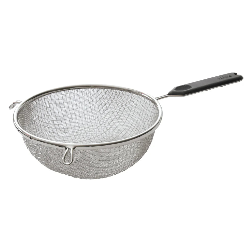 Winco MSTP-8DM to 10DM, SS Mesh Strainer, Med, Plastic Handle