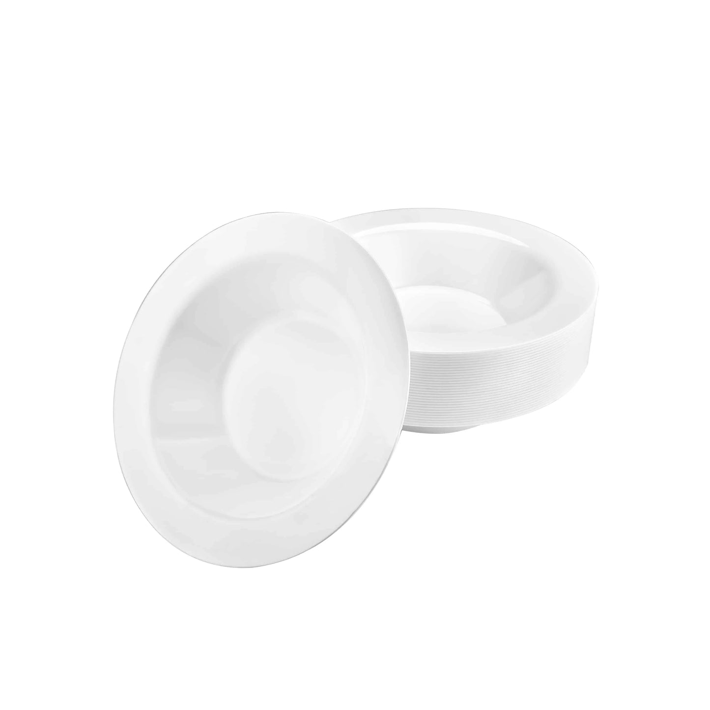 Magnificence Pearl Bowl, premium disposable bowls in 5oz and 14oz sizes for serving soups, salads, and desserts at weddings and formal events