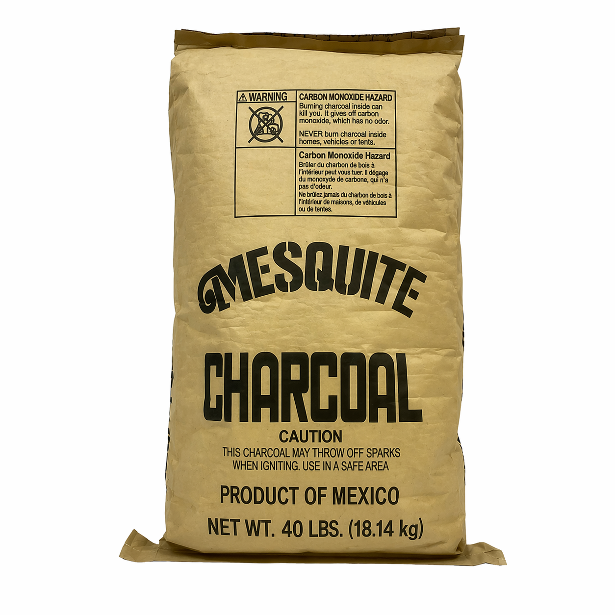 40lb Mesquite Outdoor Grilling Natural Hardwood Lump Charcoal