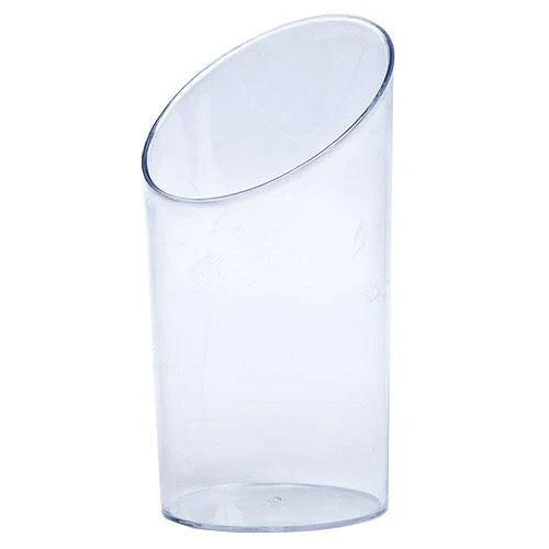 Mini cylinder cup with a sleek, modern design, perfect for serving appetizers, desserts, and layered treats at catering events, weddings, and upscale dining experiences.