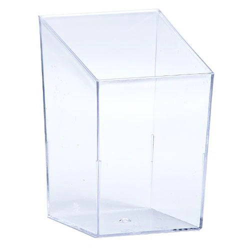 Mini square tower with a sleek, modern design, ideal for serving appetizers, layered desserts, and gourmet bites at weddings, catering events, and upscale dining experiences.