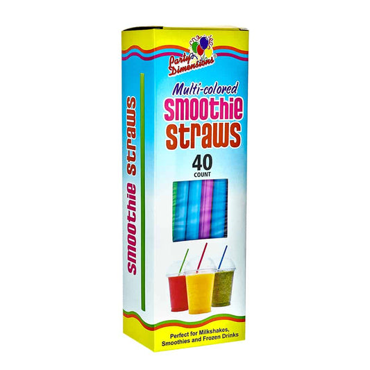 Multi-color smoothie straws, perfect for thick drinks like smoothies, milkshakes, and bubble tea. Wide, durable, and fun for parties, cafes, and everyday use. Great for kids and adults alike.
