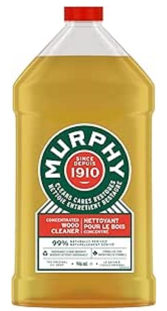 Murphy Original Oil Soap, 946 ml (32 oz) concentrated wood floor cleaner for gentle cleaning and nourishing of wood surfaces with a fresh, clean scent