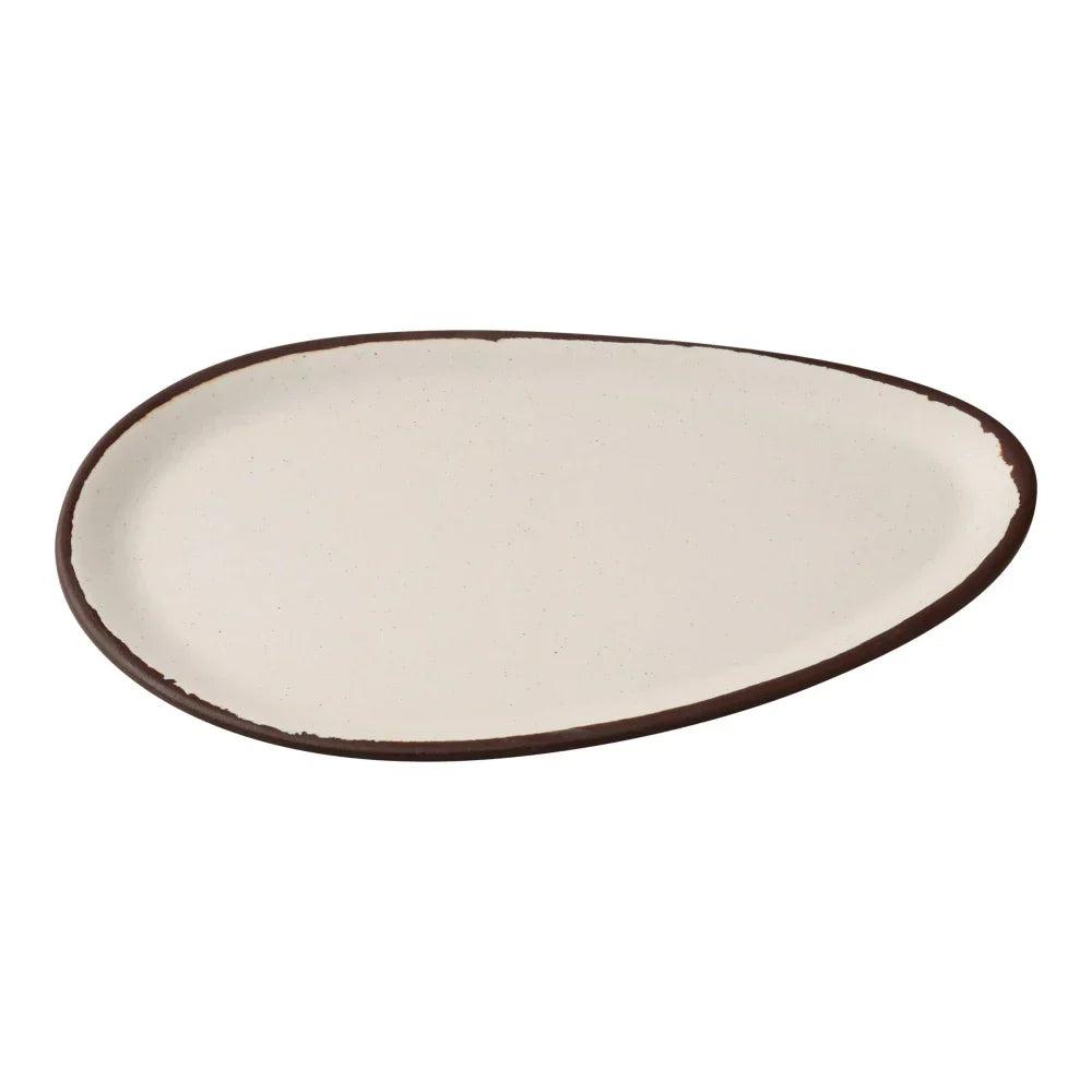 Yanco Oval Plate NA-214 Crafted from high-quality melamine, this plate is both durable and lightweight. Its oval shape and break-resistant design make it ideal for frequent use in commercial dining settings. Designed to be dishwasher safe, this plate ensures quick and efficient cleaning, which is essential for high-turnover environments. The ivory color with a speckled finish and brown rim adds a touch of sophistication, enhancing the presentation of any dish. 