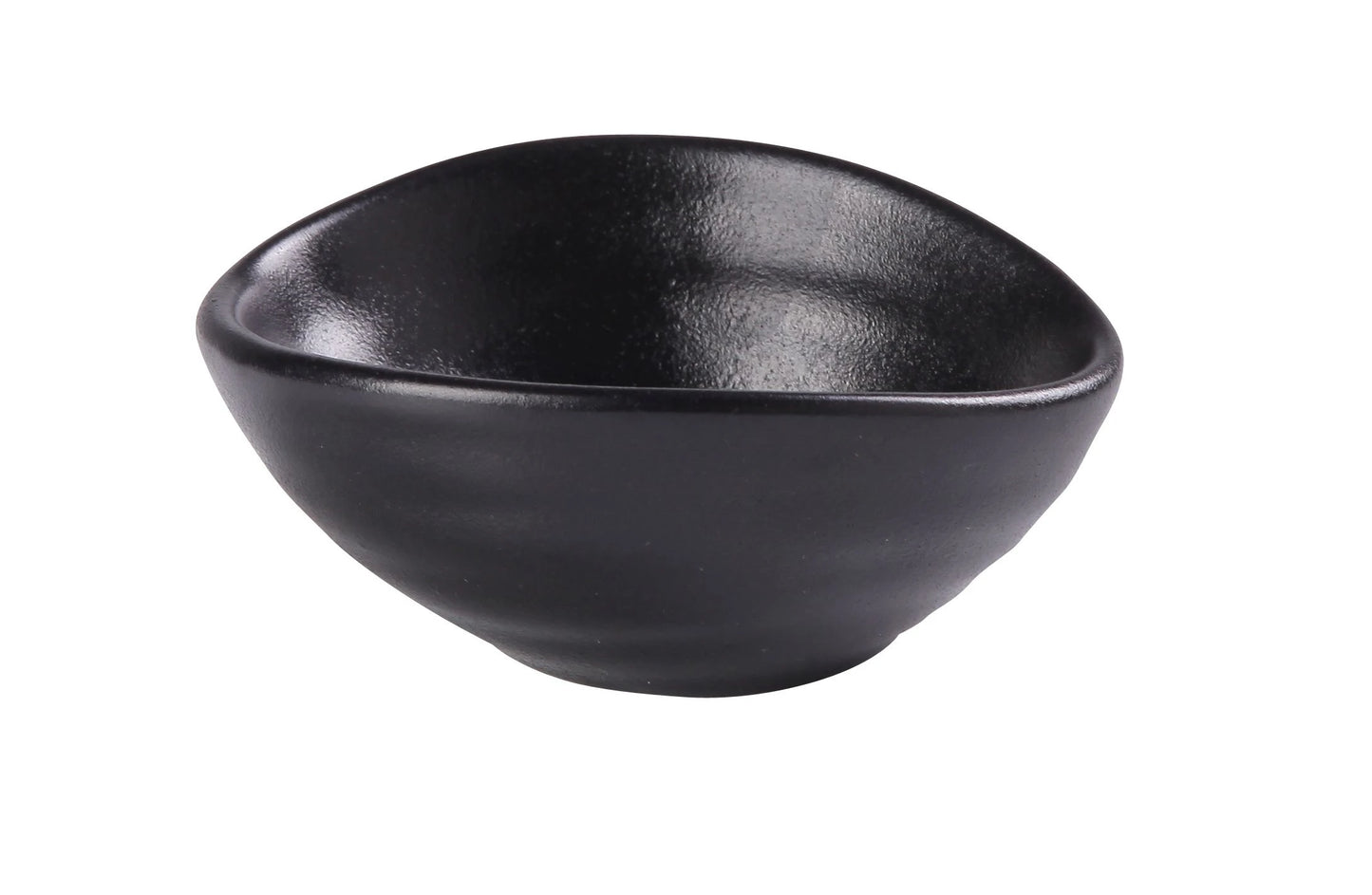 Noble Black 4x3 Inches Matte Porcelain Olive Bowl 2 oz Oval Sauce Dish