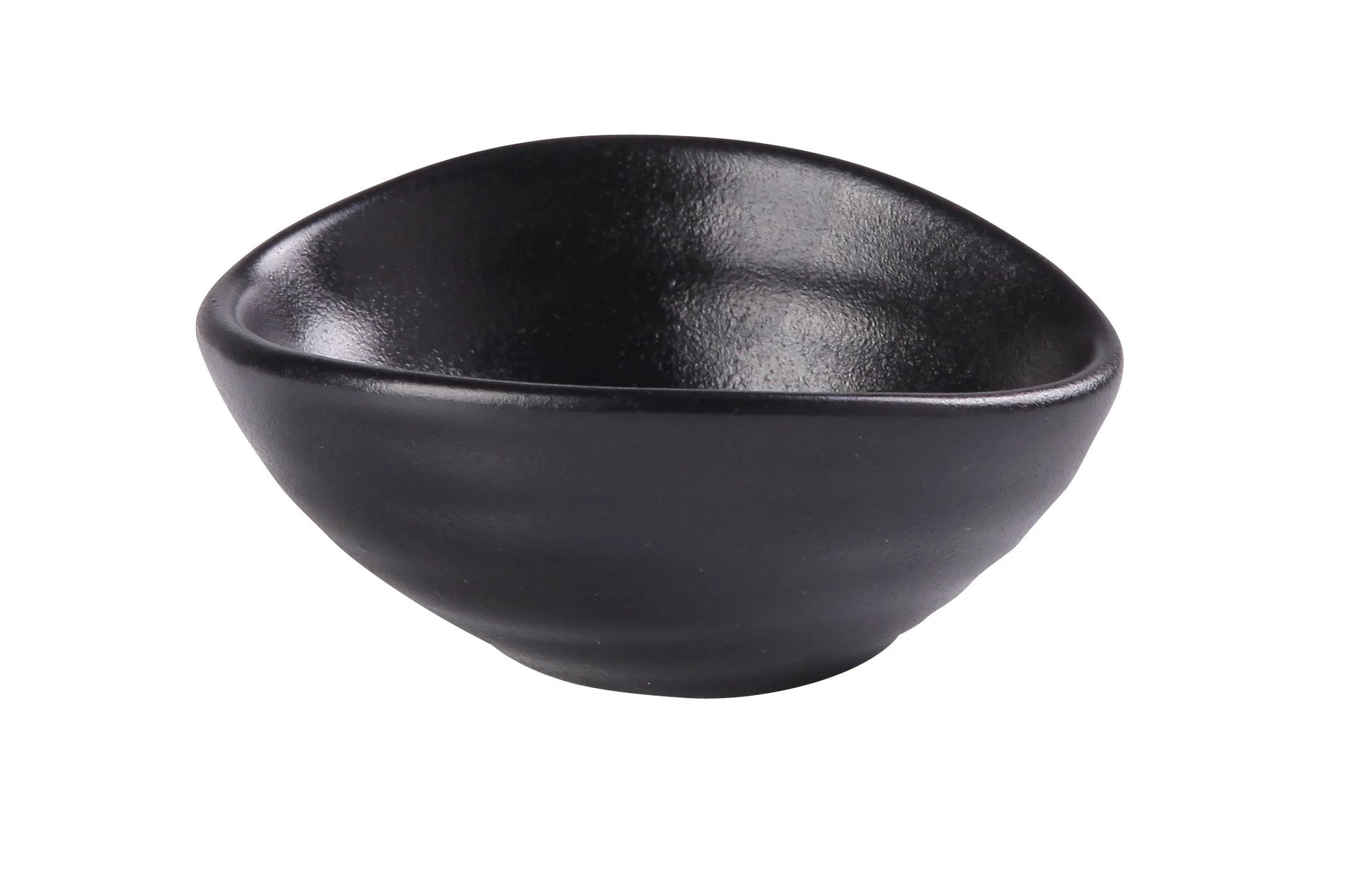 Noble Black 4x3 Inches Matte Porcelain Olive Bowl 2 oz Oval Sauce Dish
