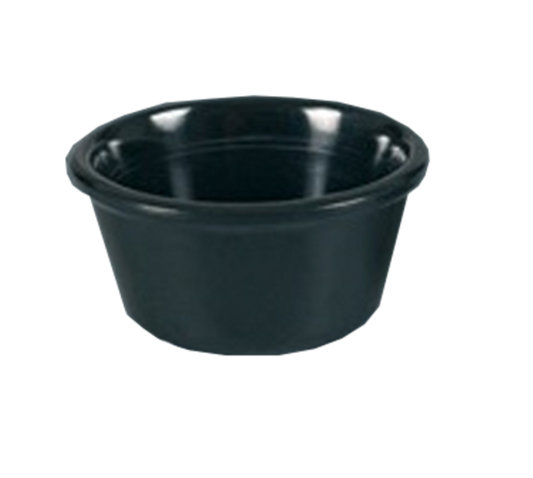 Yanco Fluted Ramekin NC-509BK the perfect addition to any restaurant, catering event or home kitchen. This sleek and stylish ramekin is made from high-quality melamine and features a round, fluted design that is sure to impress. Measuring 2-7/8" in diameter and 1-1/4" in height, this ramekin is the perfect size for serving individual portions of your favorite dips, sauces or desserts.This product has a two-ounce capacity, perfect for creating eye-catching dishes.