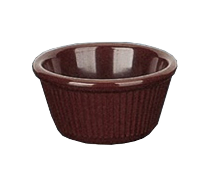 Yanco Fluted Ramekin NC-509C is perfect for baking portions of desserts, such as crème brûlée, flan, and soufflé. This unique kitchen product has a three-ounce capacity, perfect for creating eye-catching dishes that will impress your guests. This ramekin is compact enough to fit on any table, while still being roomy enough to hold all your favorite foods. Crafted from extra heavy-duty melamine, this ramekin is built to last, withstanding even the busiest of kitchens.