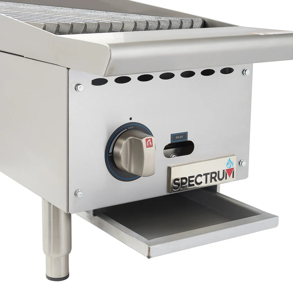 Winco NGCB-12R-48R, 24"-48" Radiant Natural Gas Charbroiler