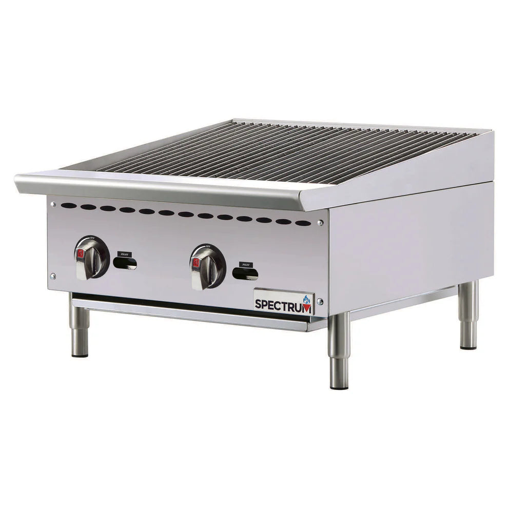 Winco NGCB-12R-48R, 24"-48" Radiant Natural Gas Charbroiler