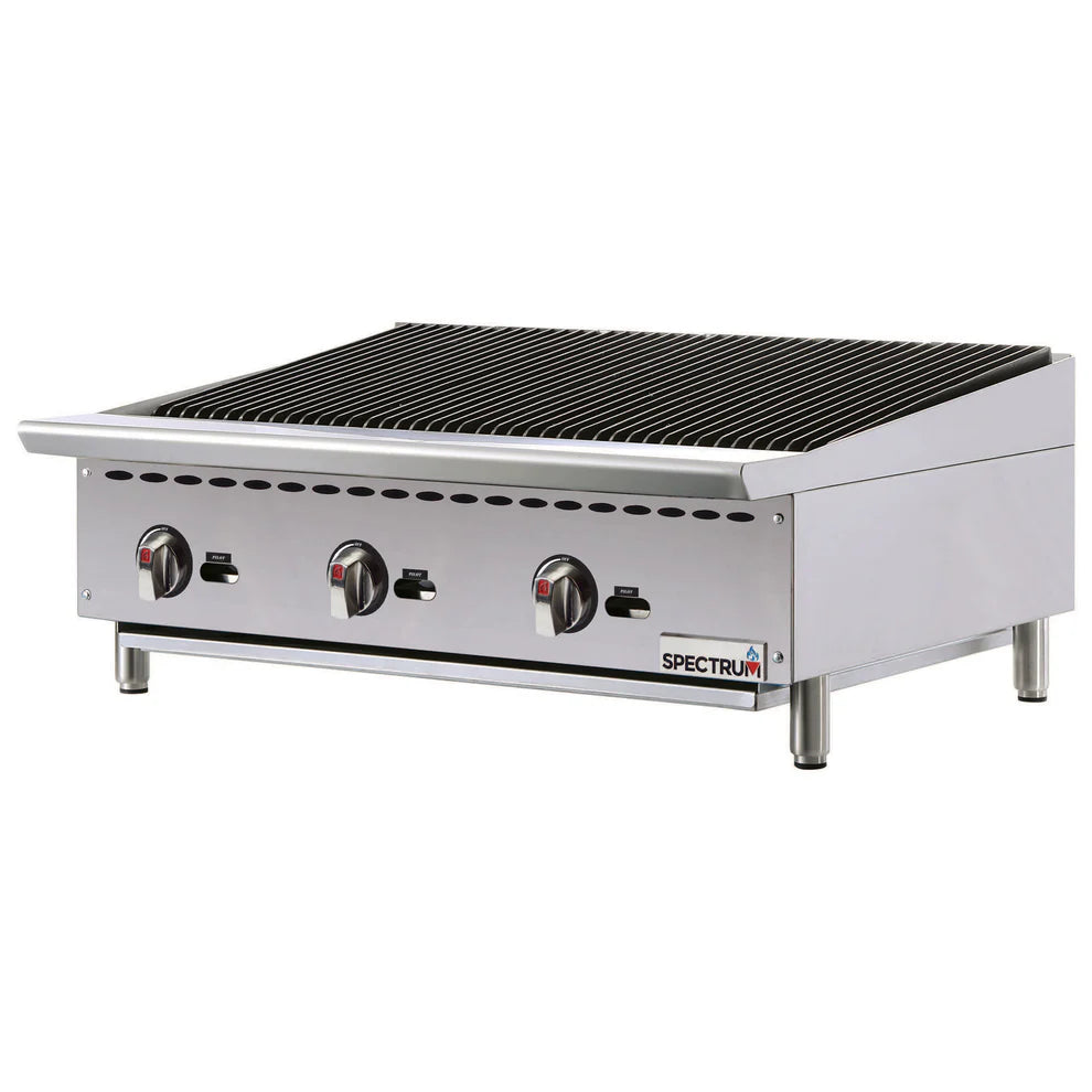 Winco NGCB-12R-48R, 24"-48" Radiant Natural Gas Charbroiler