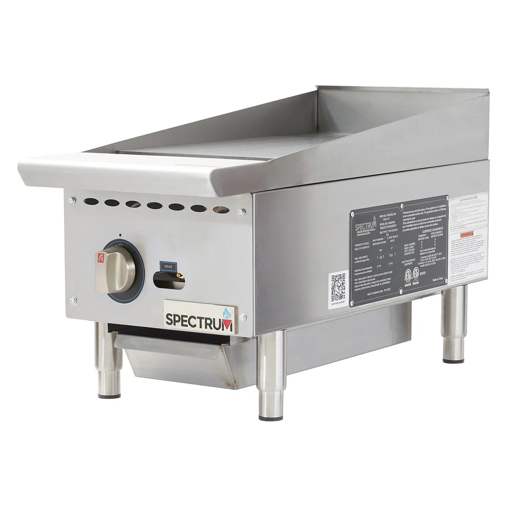 Winco NGGD-12M-48M, 24" to 48" Manual Control Natural Gas Griddle