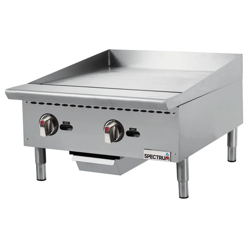 Winco NGGD-12M-48M, 24" to 48" Manual Control Natural Gas Griddle