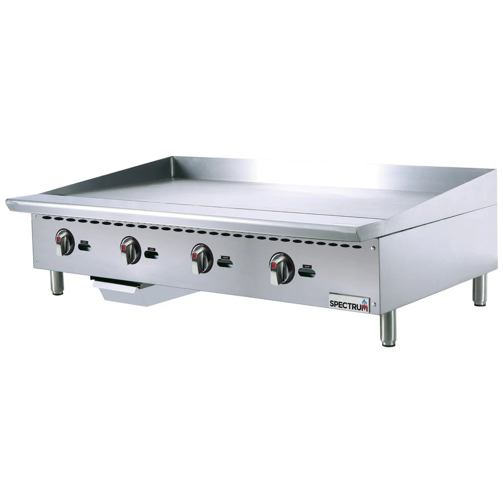 Winco NGGD-12M-48M, 24" to 48" Manual Control Natural Gas Griddle