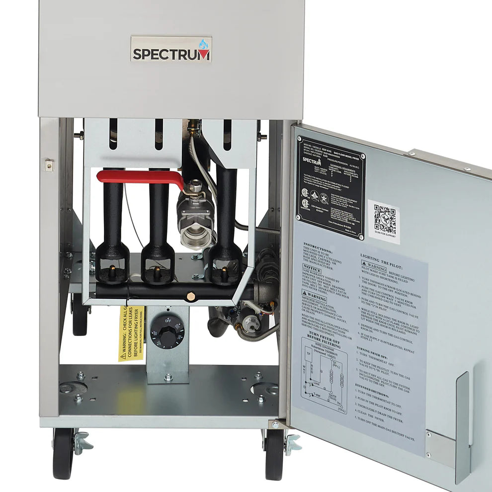 Winco NGGF-40-NG to NGGF-70-NG, 3–5 Tube, Natural Gas/LP Spectrum™ Fryers, 40/50/70lb