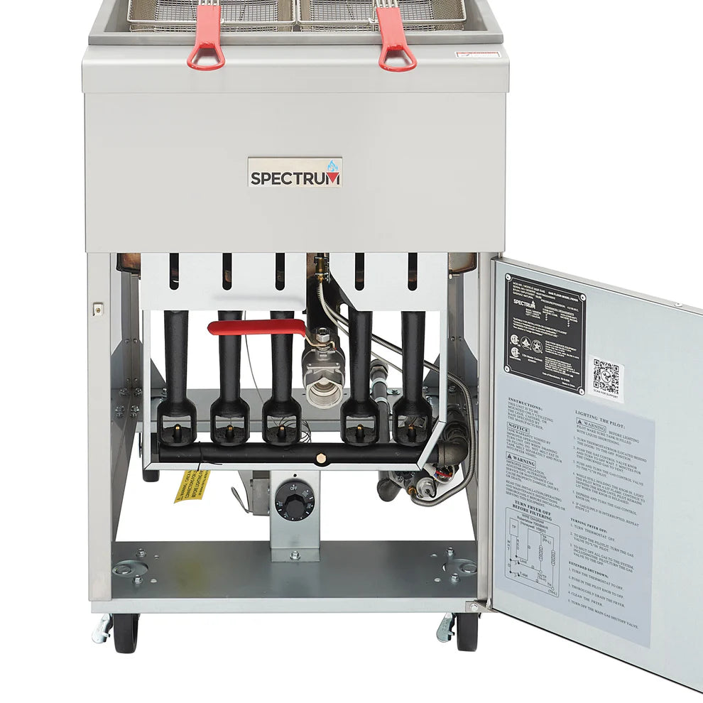 Winco NGGF-40-NG to NGGF-70-NG, 3–5 Tube, Natural Gas/LP Spectrum™ Fryers, 40/50/70lb