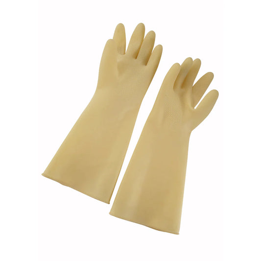 Winco NLG-816-916, 8.5"x16" & 9"x16 Yellow Natural Latex Gloves