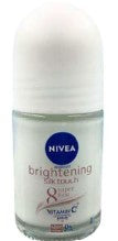 Nivea Roll-On Brightening Silky Touch, 25 ml deodorant roll-on for fresh, bright underarms with a silky smooth feel