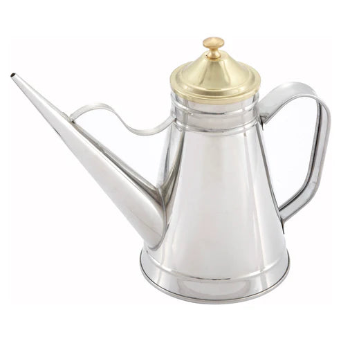 Winco OC-24, 24oz Brass Cover Oil Can, EA