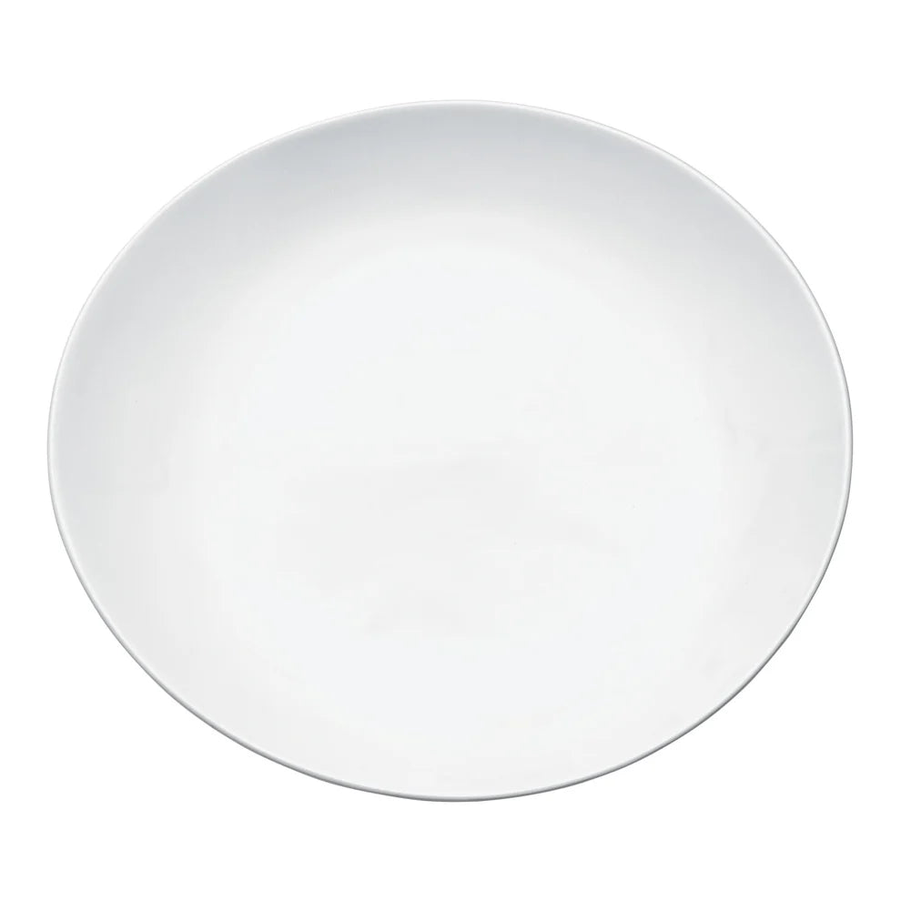 Winco OKP-105PL to OKP-95PL, 9.5"–13", White, Brechia Oval Coupe Porcelain Platters, Sold by Case