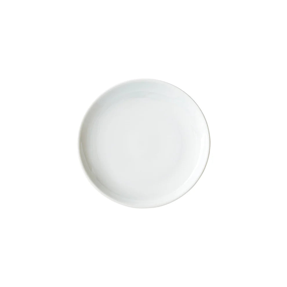 Winco OKP-10 to OKP-9, 6"–16" White Brechia Round Coupe Porcelain Plates, Sold by Case