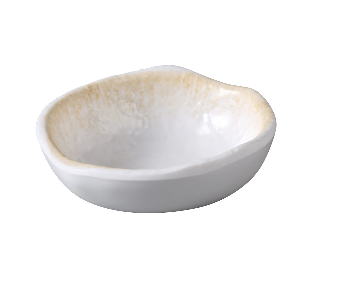 Yanco Sauce Dish OP-303 is a compact and elegant serving solution, ideal for condiments, dipping sauces, and small portions. Made from durable melamine, it features the signature white and brown color scheme of the Optimum collection, accented with a golden design and a textured finish. This 2 oz dish adds refined detail to appetizer and entrée presentations in restaurants, buffets, and catering events.
