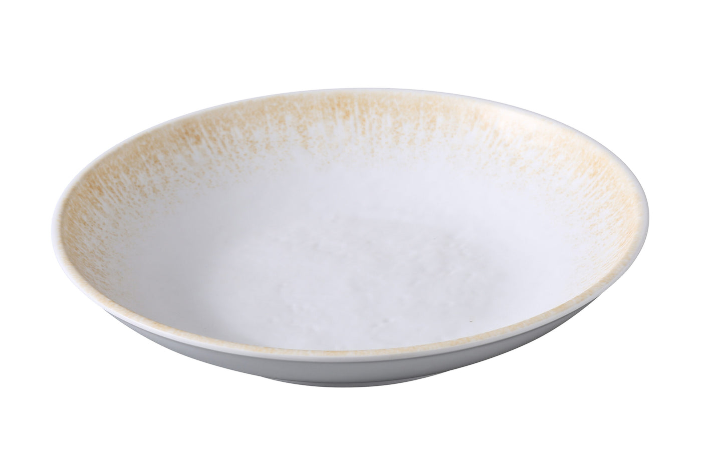 Yanco Salad Bowl OP-310 combines functionality and elegance with its 42 oz capacity, perfect for serving salads, fruits, or side dishes. Made from durable melamine, it features a sleek design with golden accents, adding a refined touch to your dining table. The textured surface of this bowl enhances its visual appeal while ensuring long-lasting use in high-traffic environments like restaurants and catering services.