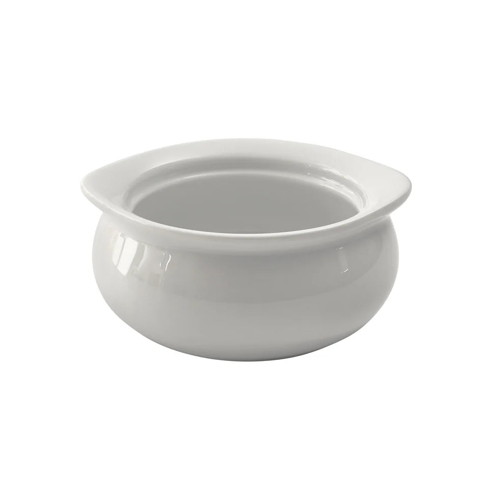 Winco OSC-12/OSC-16, 12oz & 16oz with Handle, 2 Doz/Case White Porcelain Onion Soup Crocks