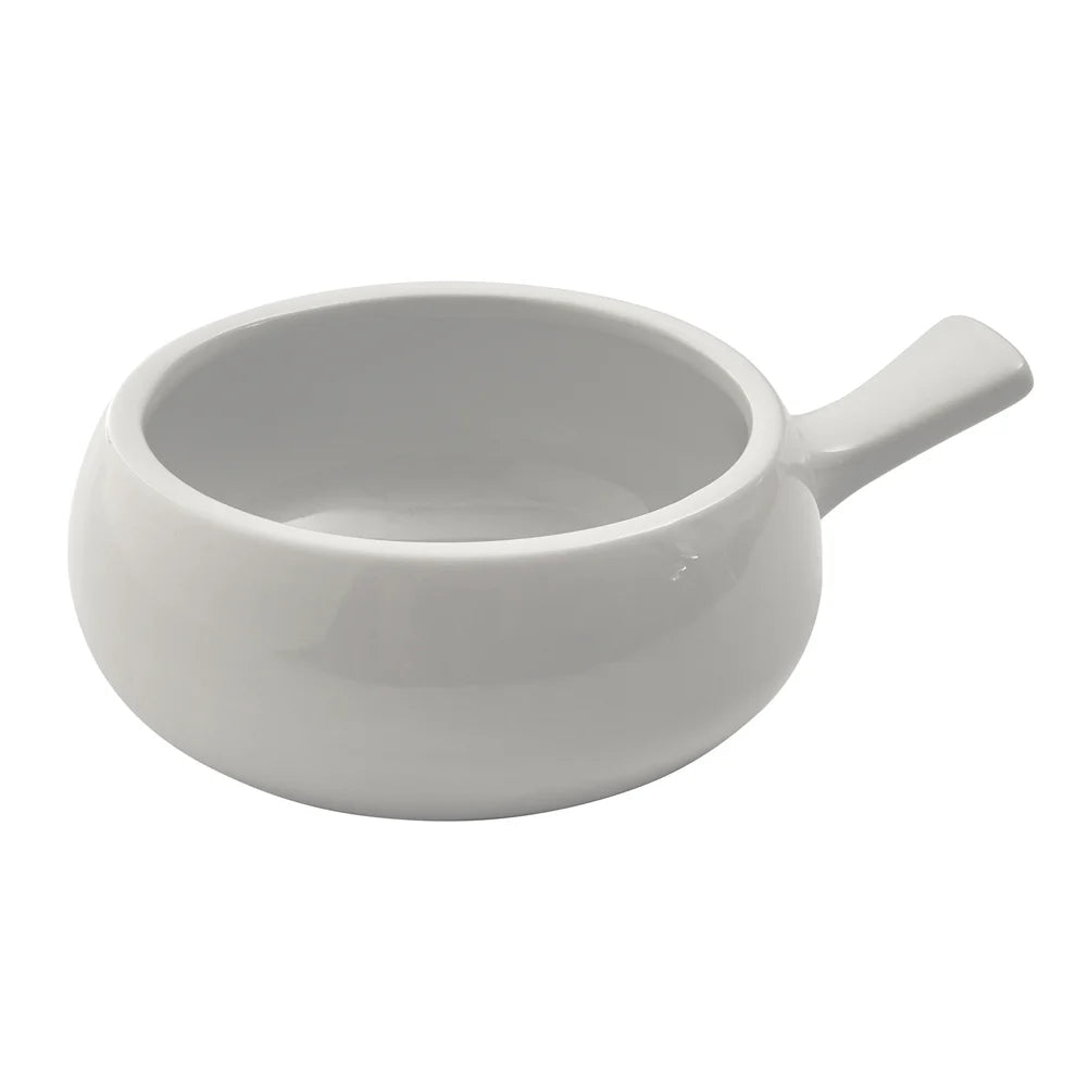 Winco OSC-12/OSC-16, 12oz & 16oz with Handle, 2 Doz/Case White Porcelain Onion Soup Crocks