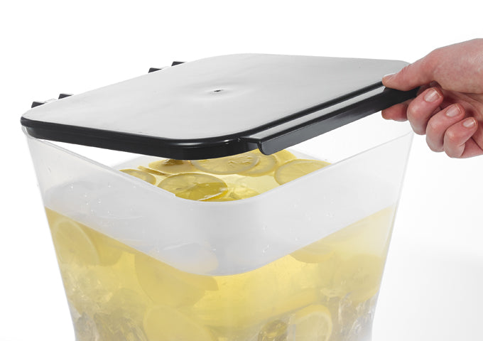Winco PBD-3SK 3gal Plastic Square Beverage Dispenser - Restaurant Kitchen, Buffet Stations, Catering Services