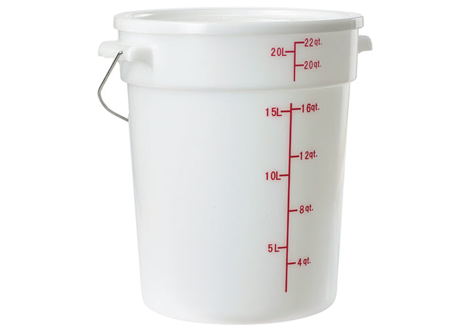 Winco PBDW-22 6 Gal Round BPA-Free White Beverage Dispenser - Restaurant Kitchen, Buffet Stations, Catering Services