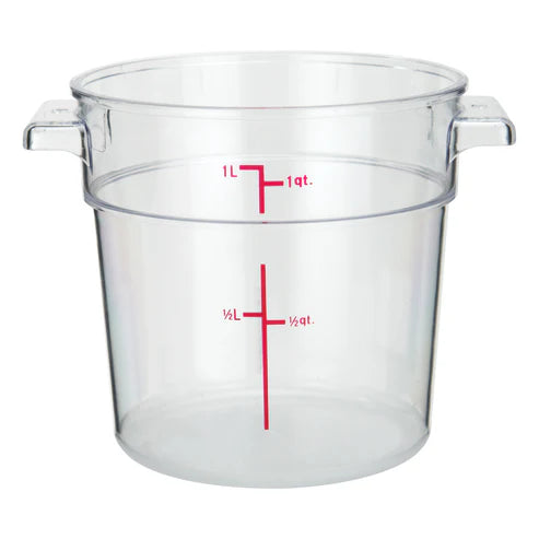 Winco PCRC-1 To 8, 1-22qt Clear, PC, Round Storage Container, EA