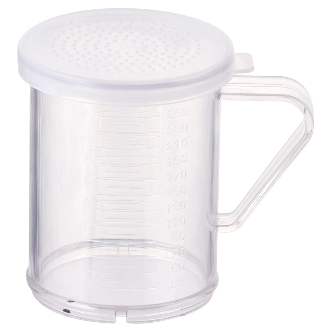 Winco PDG-10 to 10CXL, 10oz S to XL, Dredge w/ Clear Snap-on Lid